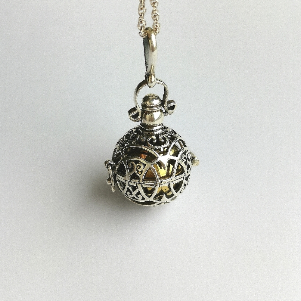 Sterling Silver harmony ball locket pendant Meditation Scent - Picture 6 of 9